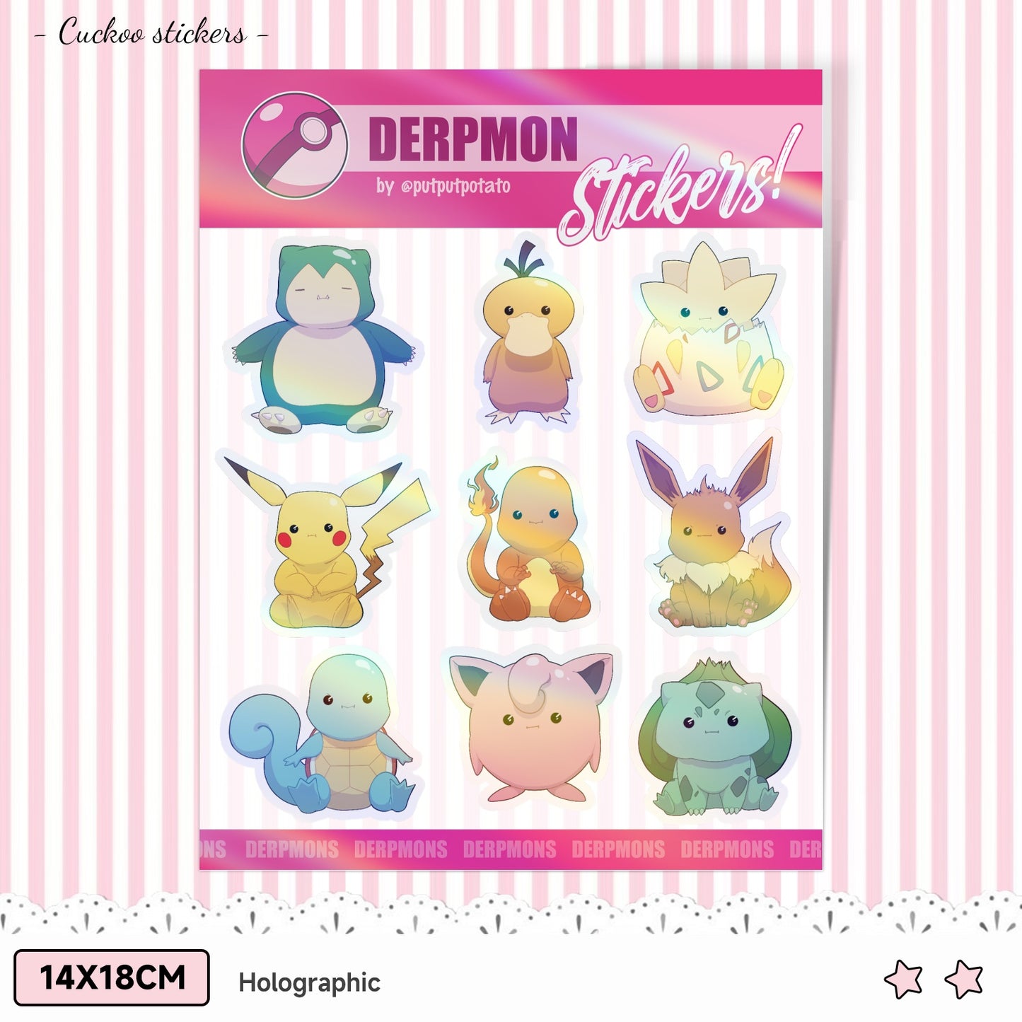 Derpmon - Stickersheet