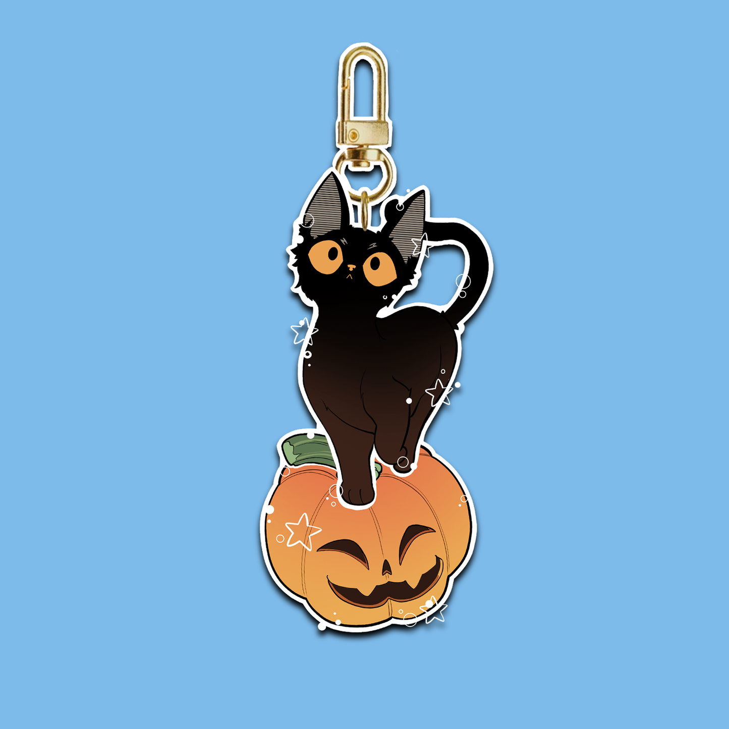 🎃 Halloween Edition 2025: Black Cat Acrylic Keychain 🎃
