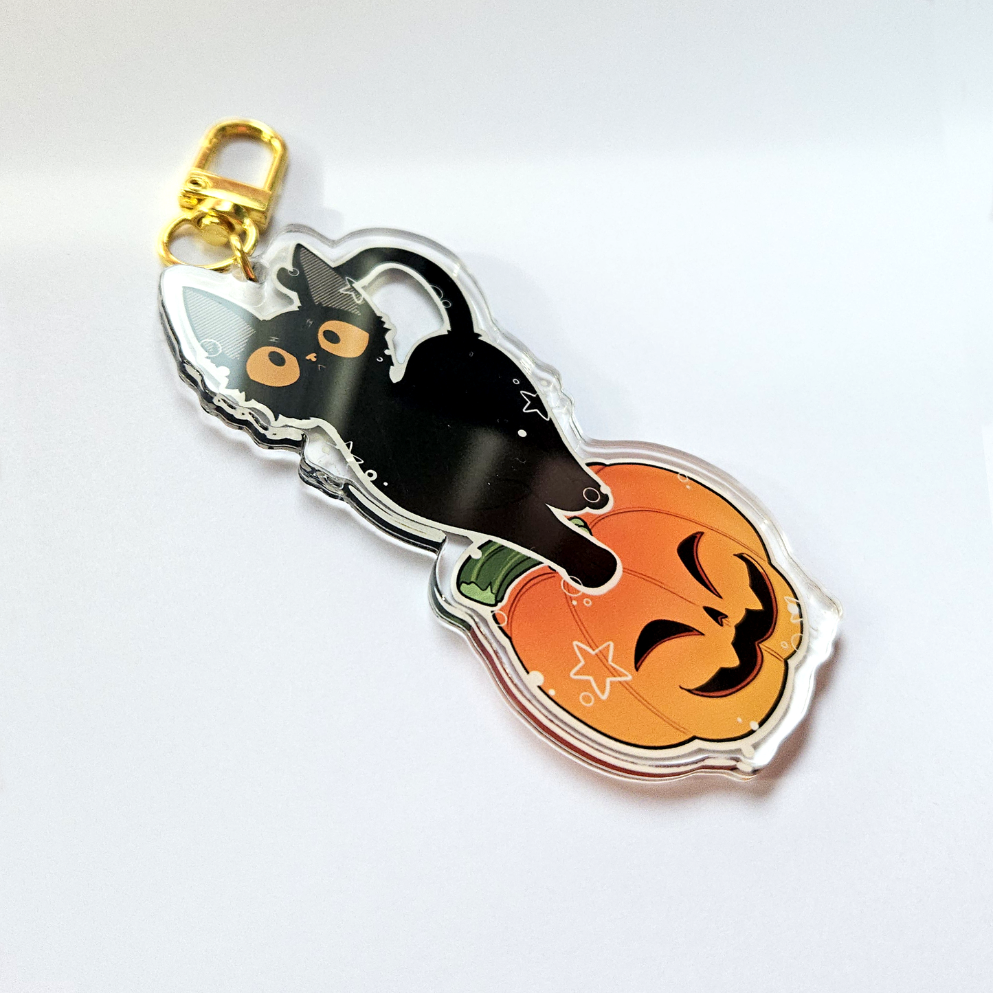 🎃 Halloween Edition 2025: Black Cat Acrylic Keychain 🎃