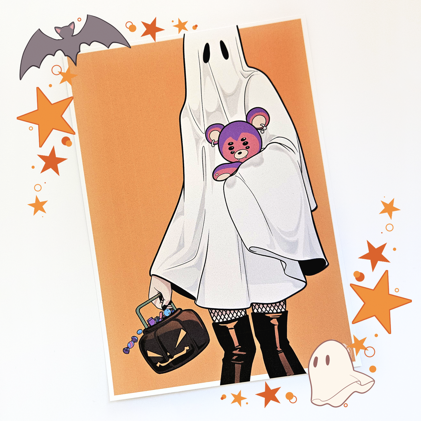 🎃 Halloween Edition 2025: Ghost Girl A5 Print 🎃