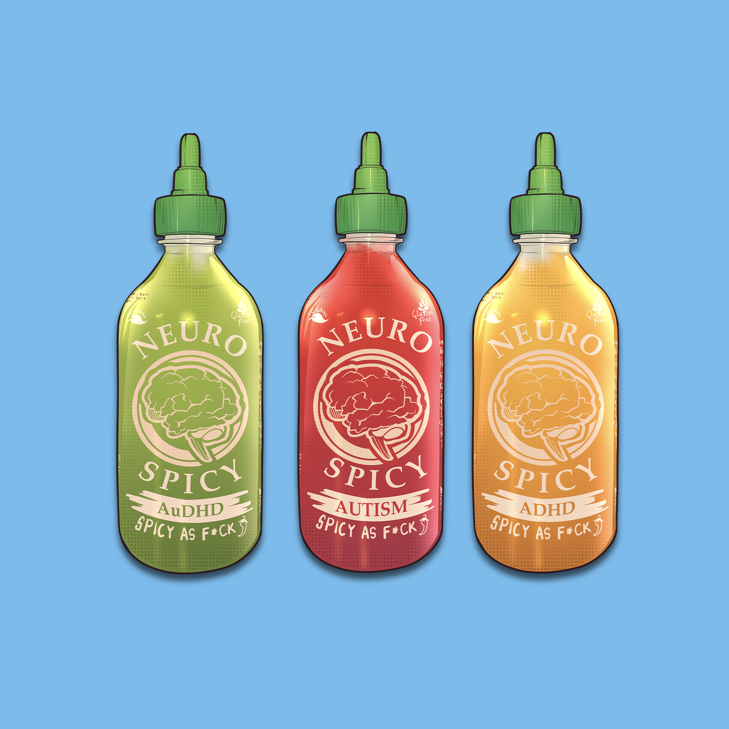 🌶️ Neurospicy Sauce Stickers 🌶️